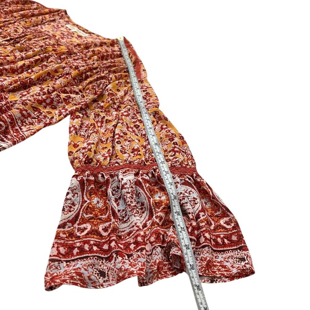 Free People Red and Yellow Floral Blouse - Picture 9 of 9